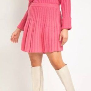 ELOQUII pink knit skater skirt NWT (Size 18/20)